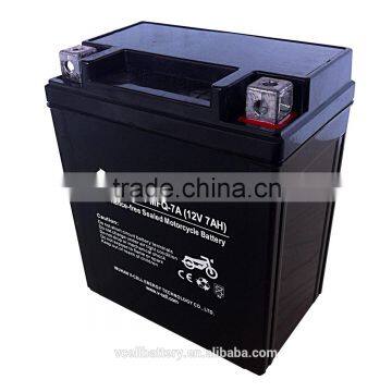 12V7AH high quality lead acid motorcycle battery 6-MFQ-7A