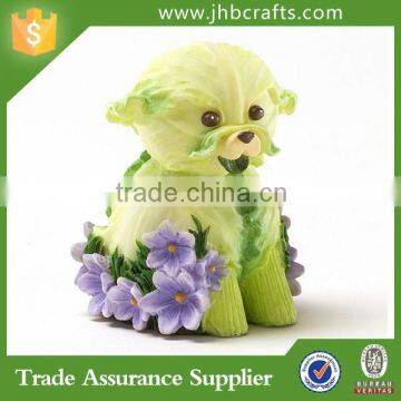 Cute Resin Cabbage Dog Animal Figurine Home Decoration