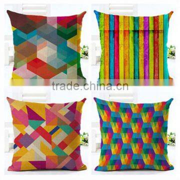 Wholesale canvas 3d digital printed sofa seat cushion covers with customized designs