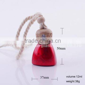 wooden cap car perfume bottle pendant