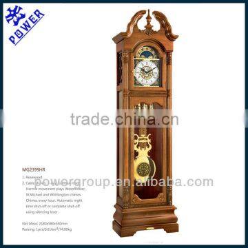 Grandfather clock with crown top Flower carved clock face German made Hermle movement High quality MG2399HR