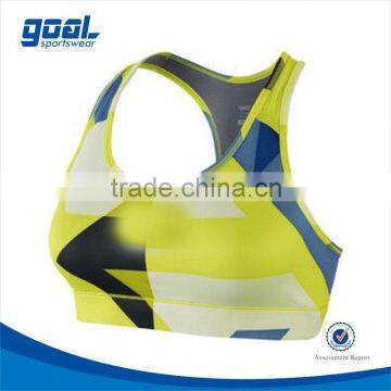 Unique design sublimation printing custom sublimation sports bra