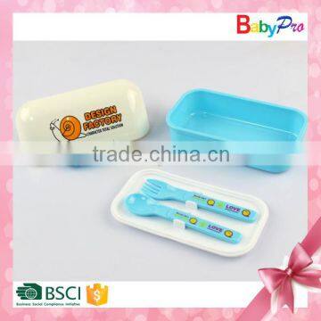 2015 New Design China Hot-Sale Lunch Box Wholesale Kids Meal Box Plastic Lunch Box With Spoon and Fork photo-3