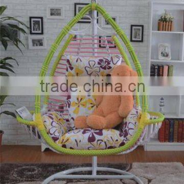 New design outdoor garden patio hanging summer PE rattan swing egg chair