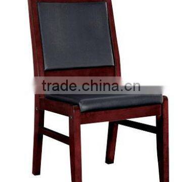 No armrest red wood office arm chair HE-156