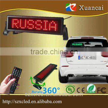 Russian letter with wireless remote control Red Good advertisng toys LED bars message light for driver display