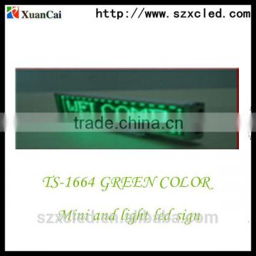 nice 4 key function LED Advertising display 12*48 green color led panel