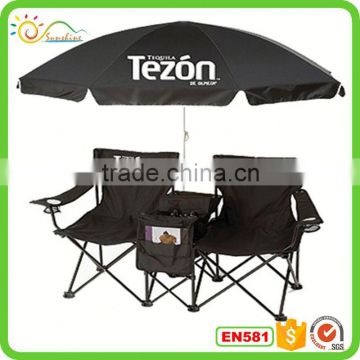 Fashionable branded double seats camping chairs