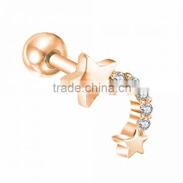 Shooting Star Tragus Helix Cartilage Body Piercing Earring