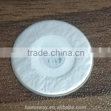 aluminum foil plastic bottle vented liner/breathable film lids