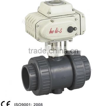 UPVC PN10 EPDM ball valve with electric actuator