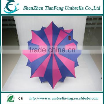 Umbrella Wholesale China Unique Design Double Layer Maple Leaf Shape Big Outdoor Garden Umbrella