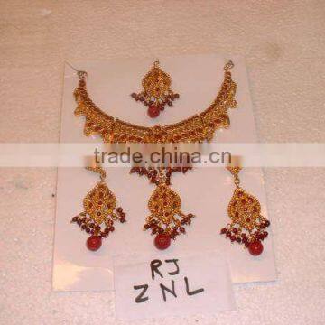 Designer Exclusive Indian Costume Fashion Imitation Jewellery ~ Artificial Gold Kundan Bridal Jewelery ~Gemstones, Pearl Jewelry