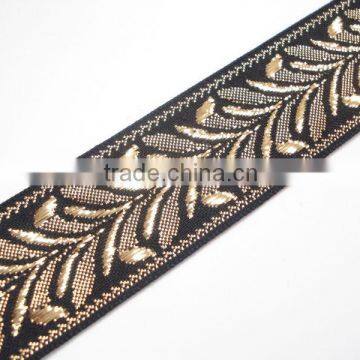 Weave decorative jacquard webbing shine ribbon strap tape