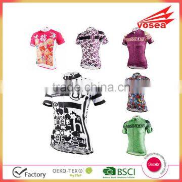 Colorful Cycling Sport Shitrs For Girls Wear