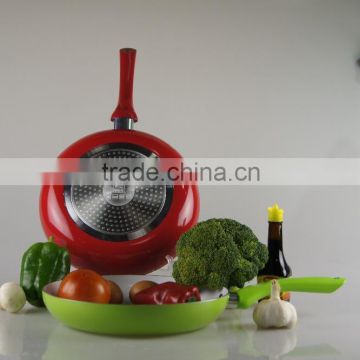 RED 2015 Aluminum Ceramic CERAMIC coating FRYING Pan with different size