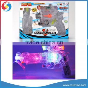 DD0601406 7 Colour Lights Infrared Ray Rotate Transparent Revolver Gun