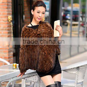 New 2015 Wholesale Real Knitted Natural Mink Fur Vest