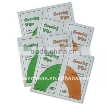 Disposable dry & wet screen cleaning wipes