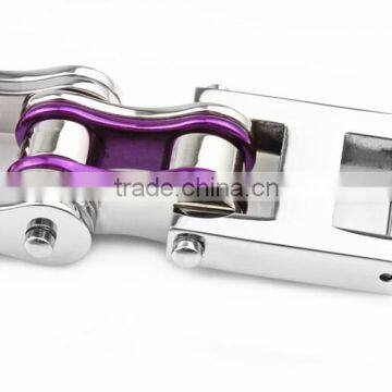 Wholesale Stainless Steel Biker Chain Bracelet Cool Unisex Purple Motorcycle Biker Chain Bracelets photo-3