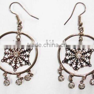 Fashion earring snow inside