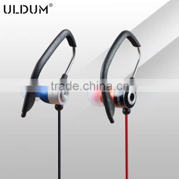 ULDUM brand stylish comfortable 3.5mm jack sport in ear earbuds with mic compatible with any mobile phone earhook earphone