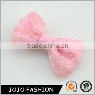 Lovely pink girls wear hair accessories bowknot design lace hair pins