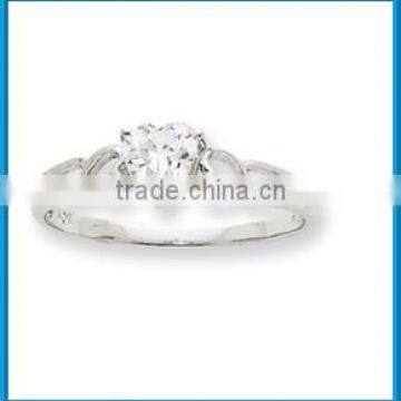 Newest styel white gold birthstone heart rings for women