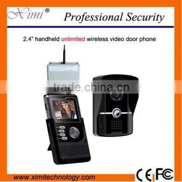 Unlimited distance wireless color vider door phone apartment video intercom handheld video door bell door access control system