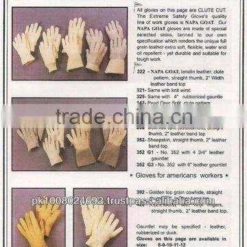 Napa goat leather gloves for American worker