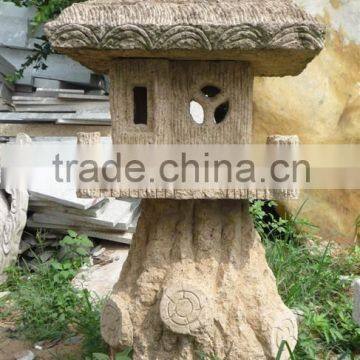 item64 yellow outdoor stone lantern