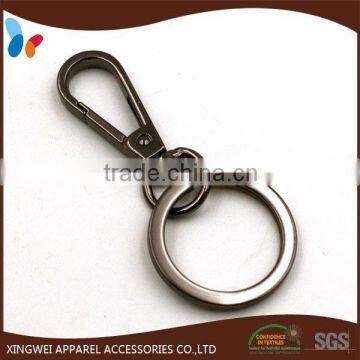 shiny gunmetal alloy snap hook key chains