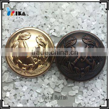 custom embossed logo made metal sew button