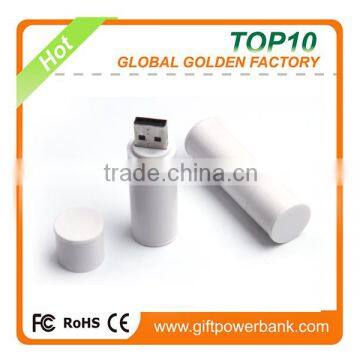White plastic usb flash drive customize logo