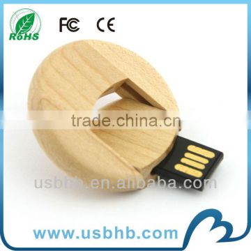 Special round wooden USB Memory Stick 2.0