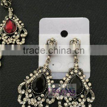 Big Earrings Red Or Black Jewelry Drop Retro Earrings Hypoallergenic photo-2