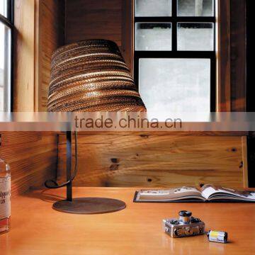 11.21-7 trendy repurposed built to last handmade cardboard shade Stunning Cone Tilt table Lamp