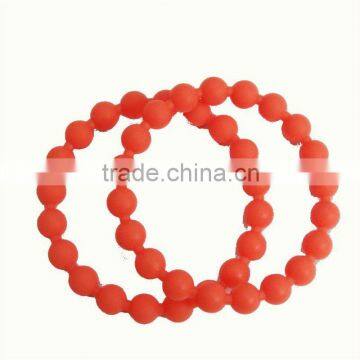 2013 new and colorful bead shape glowing in the dark silicone bracelet