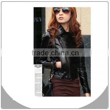 2014 hot sell fashion women leather jacket                        
                                                Quality Choice