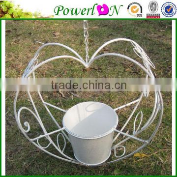 Antique Unique Design Hanging Wrough Iron Plant Pot For Garden Home I22M TS05 X00 PL08-5653