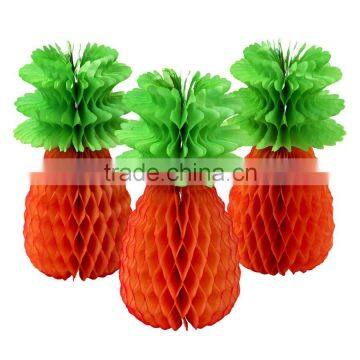 wholesale paper Honeycomb Pineapple for Hawaiian Party Table Centrepiece Decoration