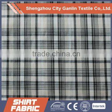 shaoxing shengzhou TC Yarn Dyed Fabric Wholesale Shirting ployester fabric stripe/Check Design garments fabric