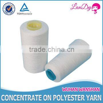 Cheapest 12s/3 raw white spun polyester yarn for knitting and weaving