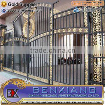 2015 new style and good qualitity wrought iron electric gate design