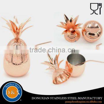 China Custom Design Stainless Steel Copper Pineapple Cup Quality Choice photo-6