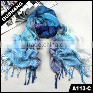 A113-C Iridescent Cloud Wavy Scarf How To Wear Infinity Scarf