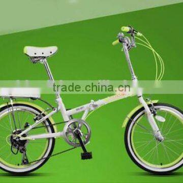 20 inch High-carbon steel folding bike 7 speed gear bicycle