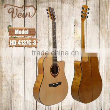 41inch wooden guitar, solid guitar, flame maple guitar