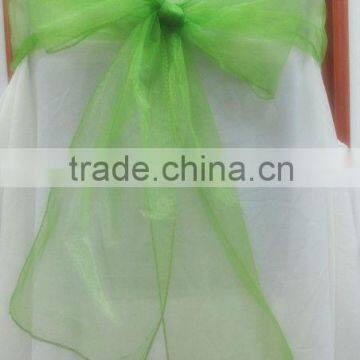 Apple Green Organza Chair Sashes for bridal