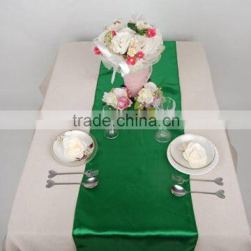 10pieces 12"x108" Satin Table Runner Wedding runner sets Party Decoration Green